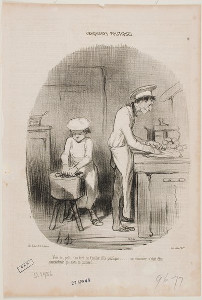 Siehst du, junger Mann, du solltest dich wirklich nicht in die Politik einmischen. von Honoré Daumier