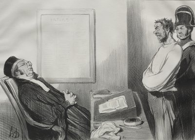 Du warst hungrig...Das ist kein Grund... von Honoré Daumier