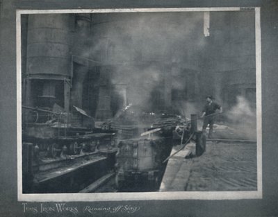 Tees Eisenwerke - Schlacke ablassen, 1919 von Hood and Co. Ltd