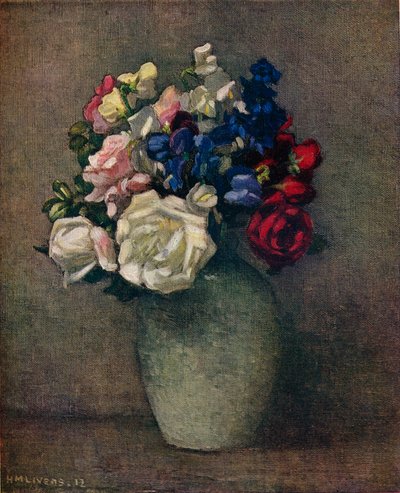 Duftwicken und Rosen von Horace Mann Livens
