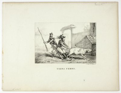 Halt fest von Emile Jean Horace Vernet