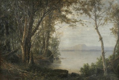 Mount Katahdin, Landschaft mit See und Berg von Horace Wolcott Robbins