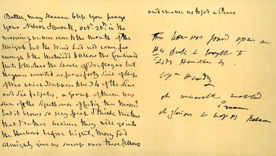 Brief von Lord Horatio Nelson an Lady Emma Hamilton, 19. Oktober 1805 von Horatio Nelson