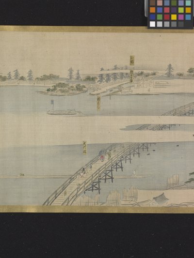 Drei Glücksgötter auf einem Vergnügungsausflug von Hosoda Eishi