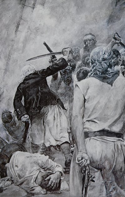 Ein Piratenkampf von Howard (after) Pyle