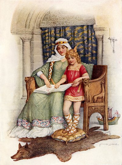 Alfred der Große lernt lesen von Howard Davie