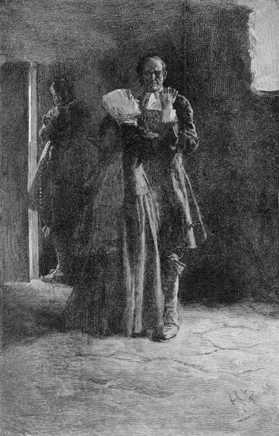 Giles Corey im Gefängnis, graviert von Frank French (1850-1933), Illustration aus 