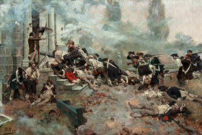 Der Angriff auf das Chew-Haus von Howard Pyle