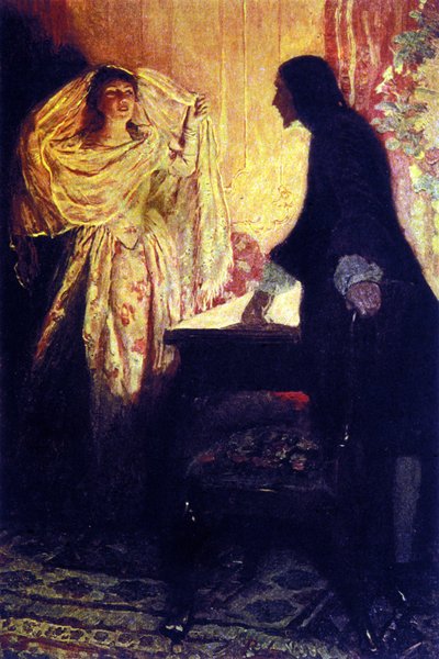 Das Treffen mit Captain Keiths Tochter. Illustration aus „Book of Pirates Buccaneers and Marooners of the Spanish Main“ von Howard Pyle von Howard Pyle