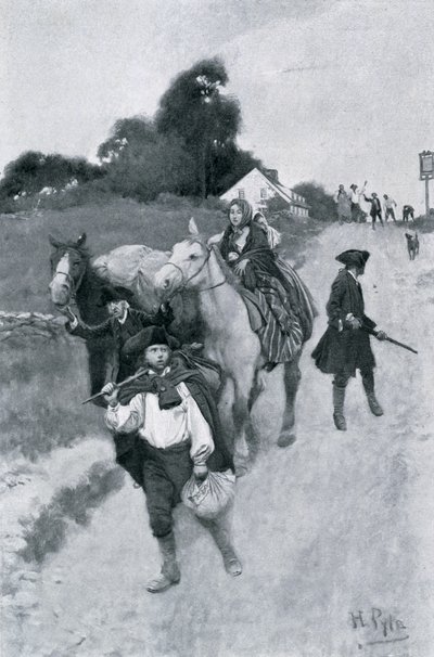 Tory-Flüchtlinge auf dem Weg nach Kanada, Illustration aus 