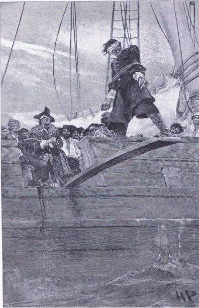 Über die Planke gehen, aus Howard Pyles Buch der Piraten, veröffentlicht von Harper & Bros, 1921 von Howard Pyle