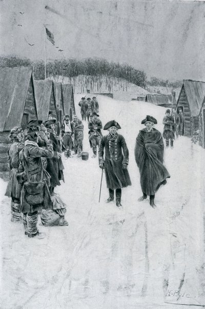 Washington und Steuben in Valley Forge, Illustration aus 