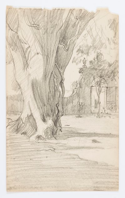 Ohne Titel (Baumstamm mit Tor) von Howard Russell Butler