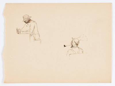 Ohne Titel (Zwei Zeichnungen von Männern) von Howard Russell Butler
