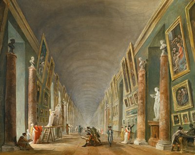 Die große Galerie des Louvre zwischen 1801 und 1805 von Hubert (circle of) Robert