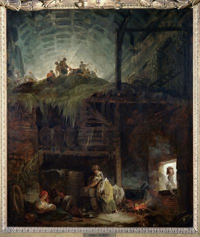 Die Scheune von Hubert (circle of) Robert