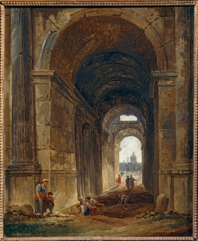 Ansicht des Kunstschalters, um ... von Hubert (circle of) Robert