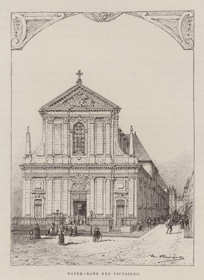 Notre-Dame Des Victoires (Gravur) von Hubert Clerget