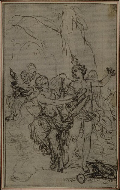 Studie: Vignette-Frontispiz für Lucains "La Pharsale" von Hubert Francois Gravelot