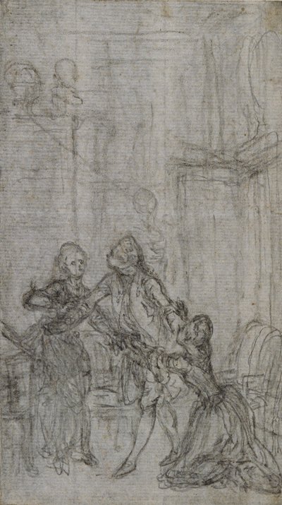 Studie für Vignette-Frontispiz in Charles-Simon Favarts "L