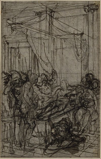 Studie für eine Illustration in Tacitus "Tibère, ou Les Six Premiers Livres des Annales", Buch II, Bd. 1 von Hubert Francois Gravelot