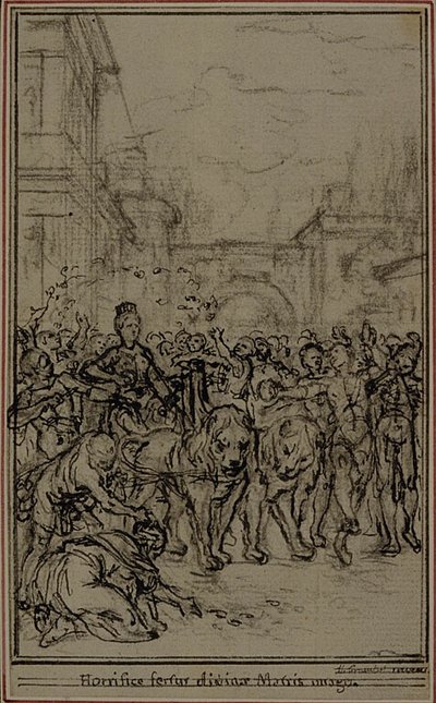 Studie für die Vignette-Frontispiz von Lucretius