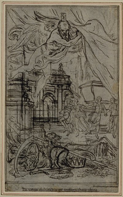 Studie für die Vignette-Frontispiz von Lucretius