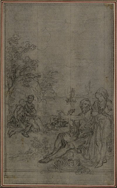 Studie für die Vignette von Lucretius