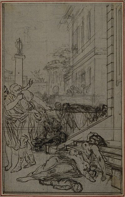 Studie für die Vignette von Lucretius