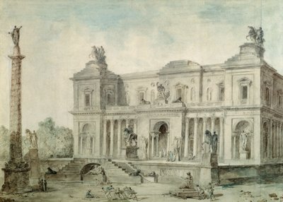 Le Musée des Antiques, ca. 1800 von Hubert Robert