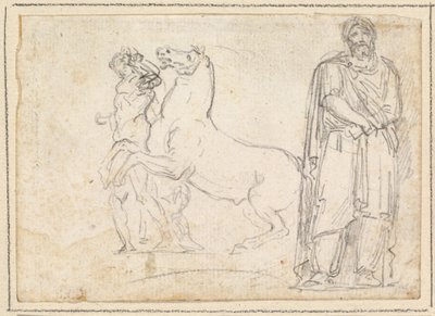 Einer der "Dioskuren" und ein barbarischer Gefangener von Hubert Robert