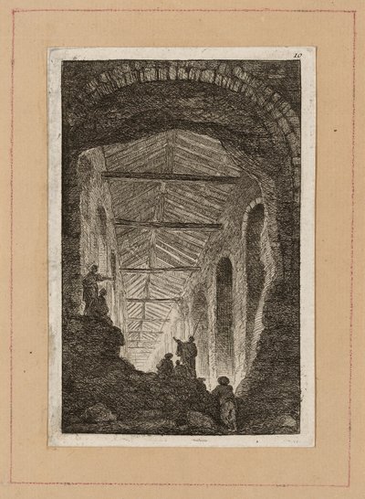 Platte zehn aus Abende in Rom von Hubert Robert