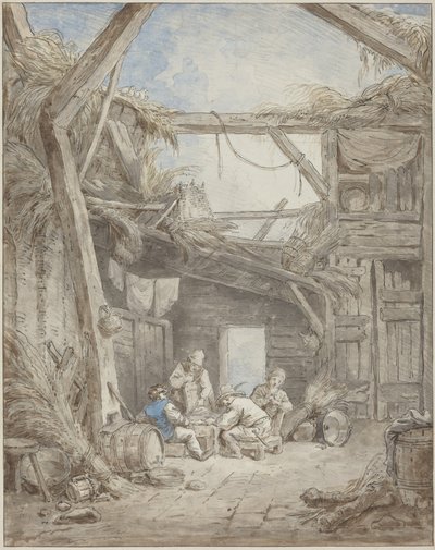 Verfallene Farm von Hubert Robert