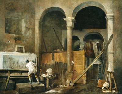 Das Atelier des Künstlers von Hubert Robert