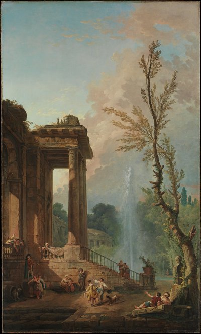 Der Portikus eines Landsitzes von Hubert Robert