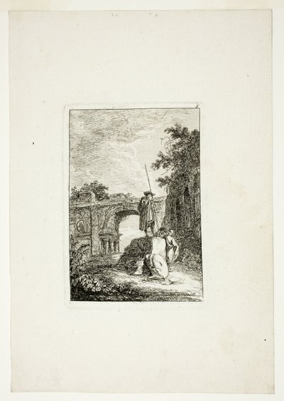 Der Triumphbogen, Tafel acht aus Les Soirées de Rome von Hubert Robert