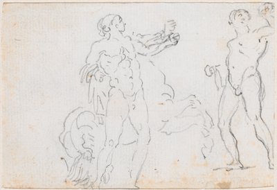 Zwei Studien der Statue von Alexander und Bucephalus von Hubert Robert