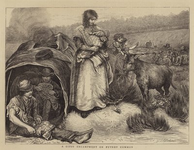 Ein Zigeunerlager auf Putney Common von Hubert von Herkomer