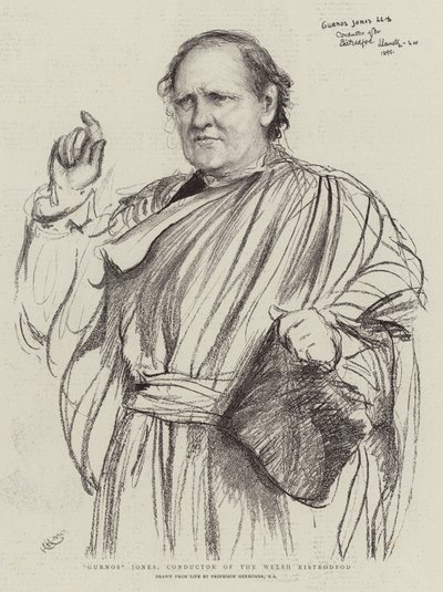 Gurnos Jones, Dirigent des walisischen Eisteddfod von Hubert von Herkomer