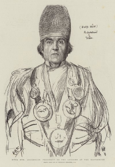 Hwfa Mon, Erzdrache, Präsident des Gorsedd beim Eisteddfod von Hubert von Herkomer