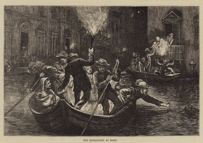 Die Überschwemmung in Rom von Hubert von Herkomer