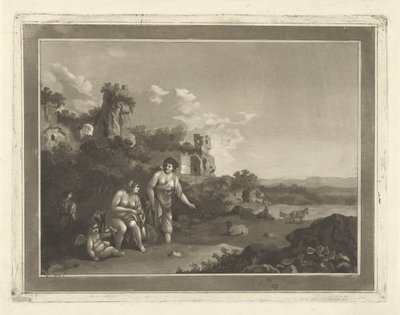 Landschaft mit Nymphen von Hubertus van Hove