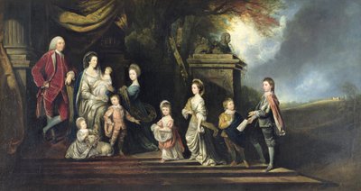John, 2. Earl of Egmont (1711-1770) und seine Familie, ca. 1770 von Hugh Barron