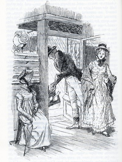 "Emma erklärt, dass sie die Hochzeit von Miss Taylor und Mr. Weston arrangiert hat" (Illustration) von Hugh Thomson