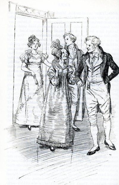 Der Ball im Gasthaus zur Krone (Illustration) von Hugh Thomson