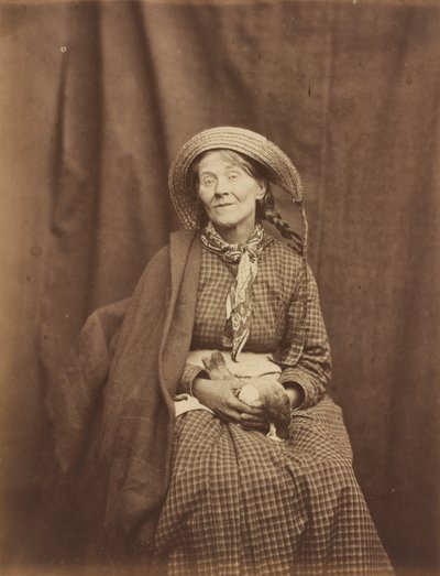 Frau mit totem Vogel, Surrey County Asylum von Hugh Welch Diamond