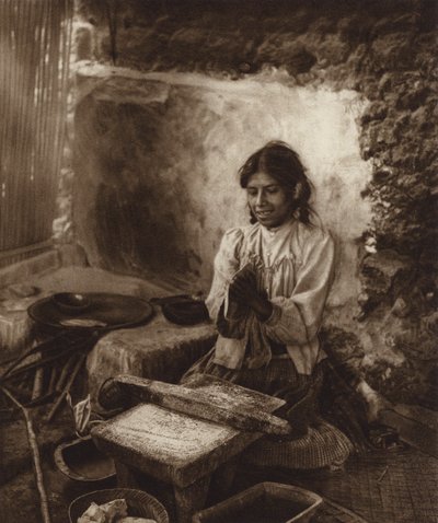 Mexiko: Mais-Tortillas kochen von Hugo Brehme