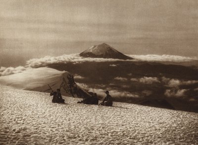 Mexiko: Iztaccihuatl mit Blick auf den Popocatepetl von Hugo Brehme