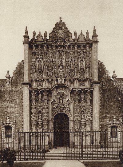 Mexiko: Eingang zum Heiligtum von der Ostseite der Kathedrale von Hugo Brehme