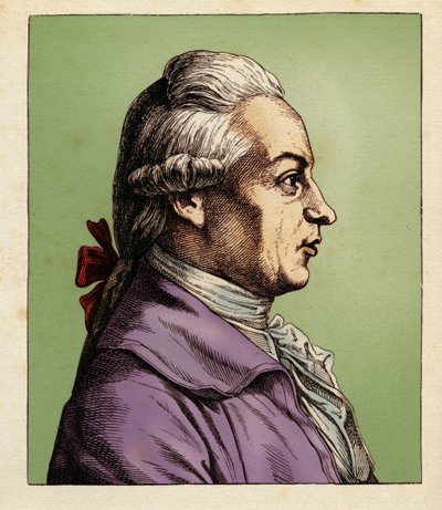 Johann Wilhelm von Archenholz (3. September 1741-28. Februar 1812) (1854) (Stich) von Hugo Bürkner